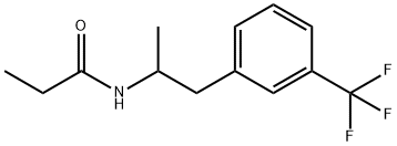 N-[1-Methyl-2-[3-(trifluoromethyl)phenyl]ethyl]propionamide 结构式