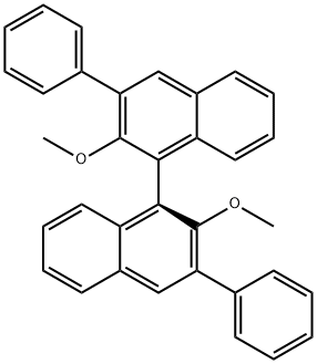 S-2,2'-DIMETHOXY-3,3'-DIPHENYL-1,1'-BINAPHTHALENE 结构式