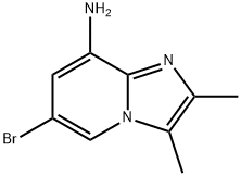 6-溴-2,3-二甲基咪唑并[1,2-A]吡啶-8-基胺 结构式