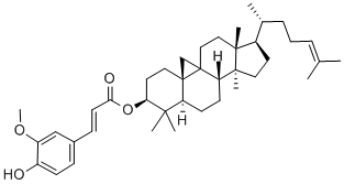 3-(4-羟基-3-甲氧基苯基)羊毛甾醇-2-丙烯酸酯 结构式