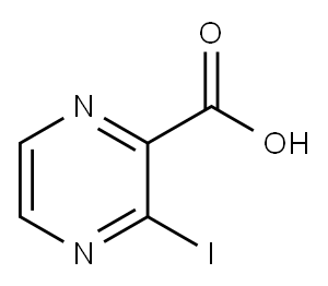 2-碘-3-羧酸吡嗪 结构式