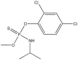 (+)-N-Isopropylphosphoramidothioic acid O-(2,4-dichlorophenyl)O-methyl ester 结构式