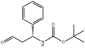 (R)-(3-氧代-1-苯丙基)氨基甲酸叔丁酯 结构式