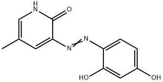 4-[(2-Hydroxy-5-methyl-3-pyridyl)azo]resorcinol 结构式