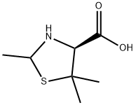 (4S,2RS)-2,5,5-三甲基噻唑啉-4-羧酸 结构式