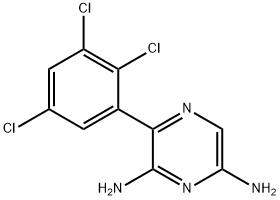 2,6-二氨基-3-(2,3,5-三氯苯基)吡嗪 结构式