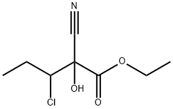 Pentanoic acid, 3-chloro-2-cyano-2-hydroxy-, ethyl ester (9CI) 结构式