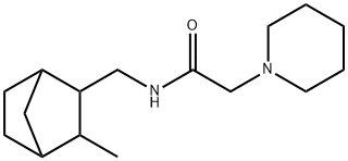 N-Methyl-N-(3-methyl-2-norbornylmethyl)-1-piperidinecarboxamide 结构式