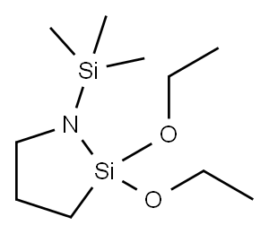 2,2-二乙氧基-1-(三甲基甲硅烷基)-1-氮杂-2-硅杂环戊烷 结构式