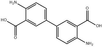 4,4’-二氨基-1,1’-联苯-3,3’-二羧酸 结构式