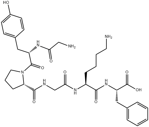 GLY-TYR-PRO-GLY-LYS-PHE 结构式