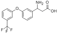 3-AMINO-3-(3-[3-(TRIFLUOROMETHYL)PHENOXY]PHENYL)PROPANOIC ACID 结构式