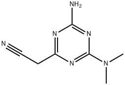 2-(4-氨基-6-二甲基氨基-1,3,5-三嗪-2-基)乙烷腈 结构式