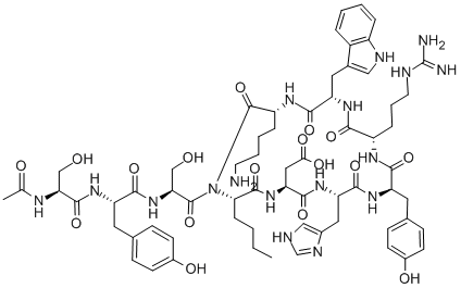 AC-NLE-C(-ASP-HIS-DTYR-ARG-TRP-LYS-NH2) 结构式