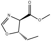 4-Oxazolecarboxylicacid,5-ethyl-4,5-dihydro-,methylester,(4R,5S)-(9CI) 结构式