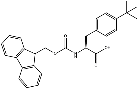 FMOC-4-叔丁基-L-苯丙氨酸 结构式