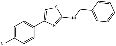 N-BENZYL-4-(4-CHLOROPHENYL)-1,3-THIAZOL-2-AMINE 结构式
