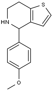 4-(4-甲氧基苯基)-4,5,6,7-四氢噻吩[3,2-C]吡啶 结构式