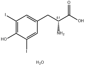 H-D-TYR(3,5-I2)-OH H2O 结构式