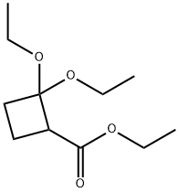 2,2-二乙氧基环丁烷甲酸乙酯 结构式