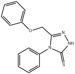 5-苯氧基甲基-4-苯基-4H-[1,2,4]三唑-3-硫醇 结构式