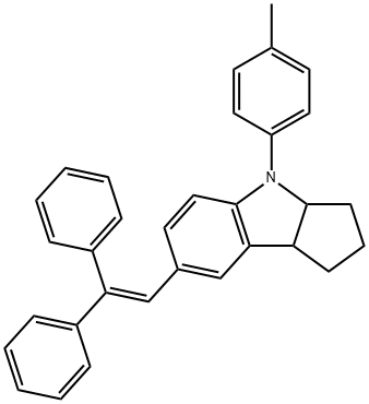 7-(2,2-二苯基乙烯基)-1,2,3,3A,4,8B-六氢-4-(4-甲基苯基)-环戊丙[B]吲哚 结构式