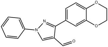3-(2,3-DIHYDRO-1,4-BENZODIOXIN-6-YL)-1-PHENYL-1H-PYRAZOLE-4-CARBALDEHYDE 结构式
