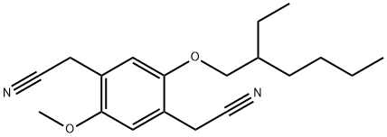 2-(2-乙基己氧基)-5-甲氧基-1,4-苯二乙腈 结构式