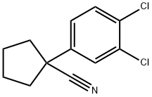 1-(3,4-二氯苯基)环戊烷甲腈 结构式