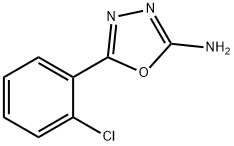 2-氨基-5-(2-氯苯基)-1,3,4-恶二唑 结构式