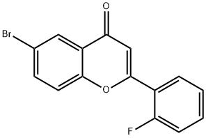 6-BROMO-2-(2-FLUOROPHENYL)-4H-CHROMEN-4-ONE 结构式