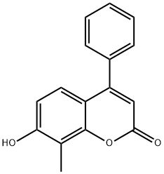7-羟基-8-甲基-4-苯基-香豆素 结构式