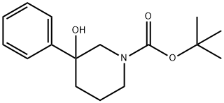N-BOC-3-羟基-3-苯基哌啶 结构式