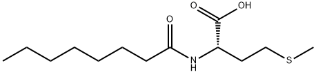N-(1-oxooctyl)-DL-methionine 结构式