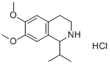 1,2,3,4-TETRAHYDRO-1-ISOPROPYL-6,7-DIMETHOXYISOQUINOLINE HYDROCHLORIDE 结构式