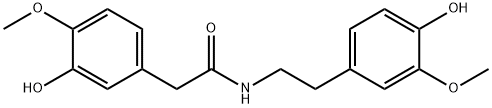 N-(4-Hydroxy-3-Methoxyphenethyl)-2-(3-hydroxy-4-Methoxyphenyl)acetaMide 结构式