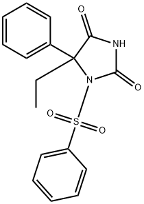 1-benzenesulfonyl-5-ethyl-5-phenylhydantoin 结构式