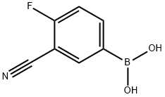 3-氰基-4-氟苯硼酸 结构式