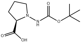 (R)-(+)-NBETA-BOC-D-HYDRAZINOPROLINE 结构式