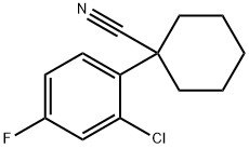 1-(2-CHLORO-4-FLUOROPHENYL)CYCLOHEXANECARBONITRILE 结构式