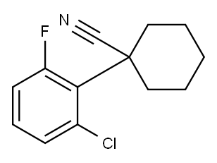 1-(2-CHLORO-6-FLUOROPHENYL)CYCLOHEXANECARBONITRILE, 97 结构式