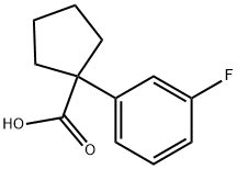 1-(3-氟苯基)环戊甲酸 结构式