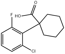 1-(2-氯-6-氟苯基)环己烷羧酸 结构式