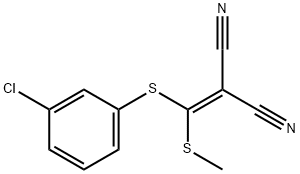 2-[(3-Chlorophenylthio)(methylthio)methylene]-malononitrile 结构式