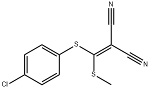 2-[(4-Chlorophenylthio)(methylthio)methylene]-malononitrile 结构式
