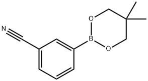 (3-氰基苯基)硼酸新戊二醇酯 结构式
