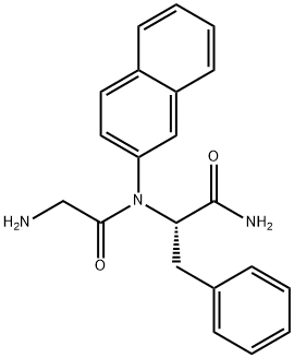 (S)-2-(2-氨基乙酰氨基)-N-(萘-2-基)-3-苯基丙酰胺 结构式