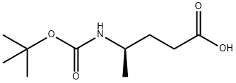 (4R)-4-{[(叔丁氧基)羰基]氨基}戊酸 结构式