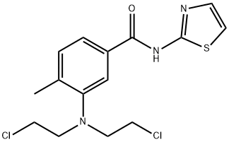 3-[Bis(2-chloroethyl)amino]-4-methyl-N-(2-thiazolyl)benzamide 结构式