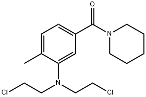 3-Bis(2-chloroethyl)amino-4-methylphenyl(1-piperidinyl) ketone 结构式